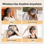 Heated Eye Mask for Dry Eyes with Adjustable Warmth and Complete Blackout Design - LofiMart