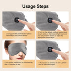 Heated Eye Mask for Dry Eyes with Adjustable Warmth and Complete Blackout Design - LofiMart