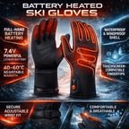 Heated Gloves Battery Powered with Waterproof Design and Touchscreen Capability - LofiMart