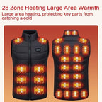 USB Heated Vest with 28 Heating Zones & 4 Temperature Settings - LofiMart
