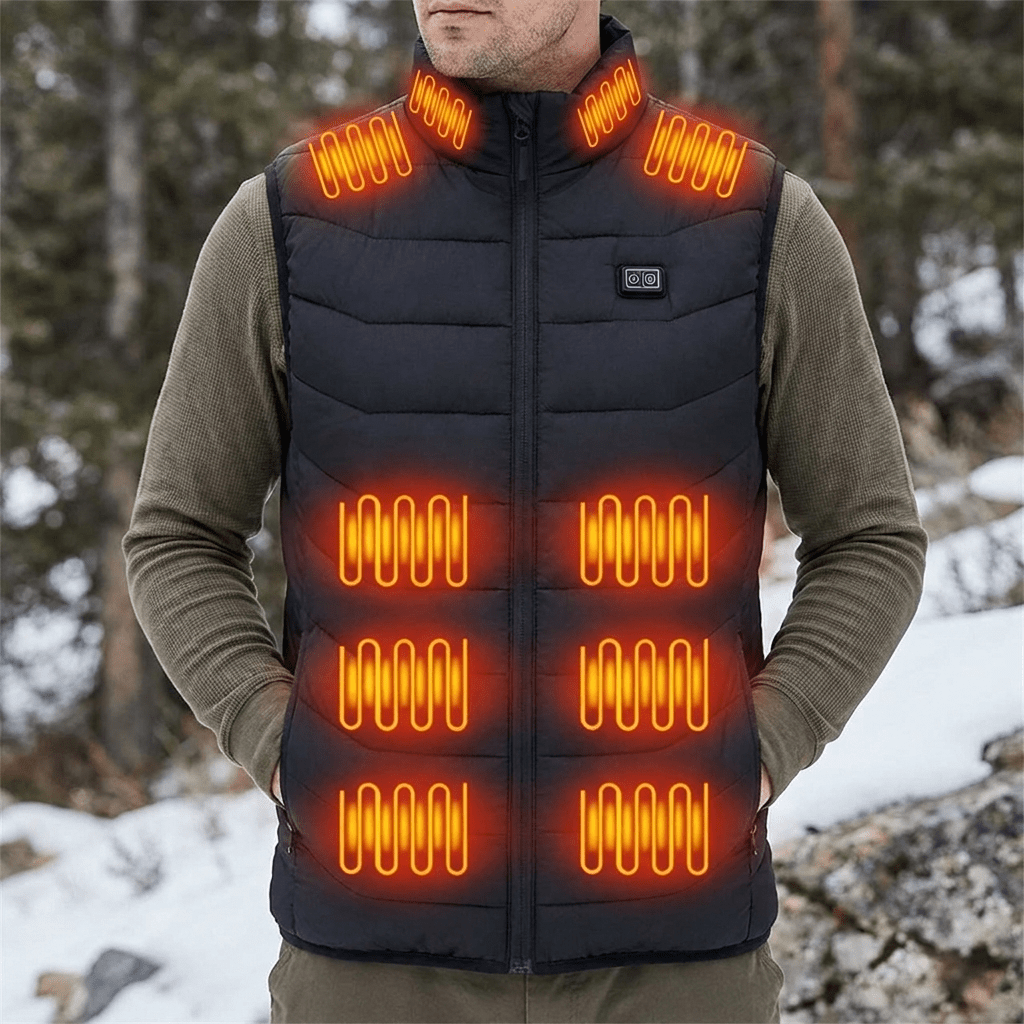 USB Heated Vest with 28 Heating Zones & 4 Temperature Settings - LofiMart