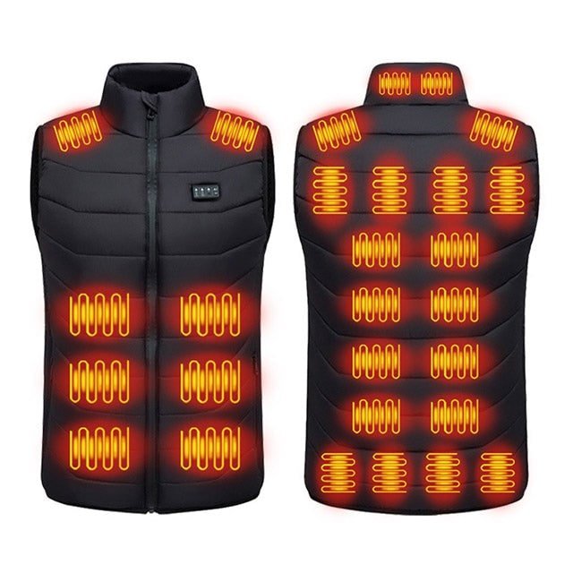 USB Heated Vest with 28 Heating Zones & 4 Temperature Settings - LofiMart