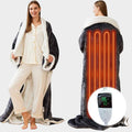 Heated Wearable Blanket with Sleeves and Foot Pocket for Cozy Comfort - LofiMart