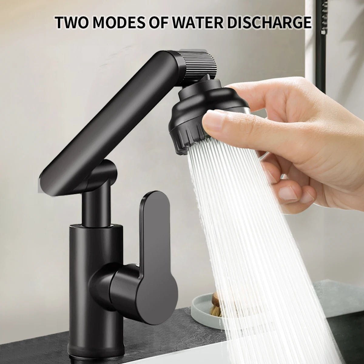 Kitchen Faucet with 360° Swivel and Dual Water Jet Modes for Versatile Cleaning - LofiMart