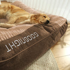 Large Thick Scratch-Resistant Dog Cushion Bed with Orthopedic Support for Joint Health - LofiMart