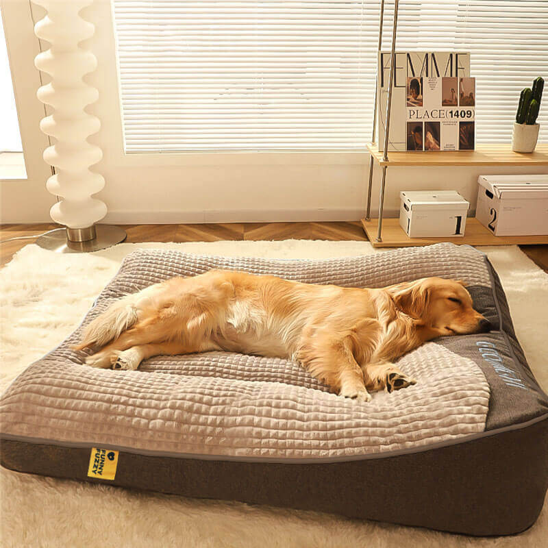 Large Thick Scratch-Resistant Dog Cushion Bed with Orthopedic Support for Joint Health - LofiMart
