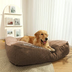 Large Thick Scratch-Resistant Dog Cushion Bed with Orthopedic Support for Joint Health - LofiMart