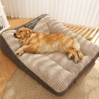 Large Thick Scratch-Resistant Dog Cushion Bed with Orthopedic Support for Joint Health - LofiMart