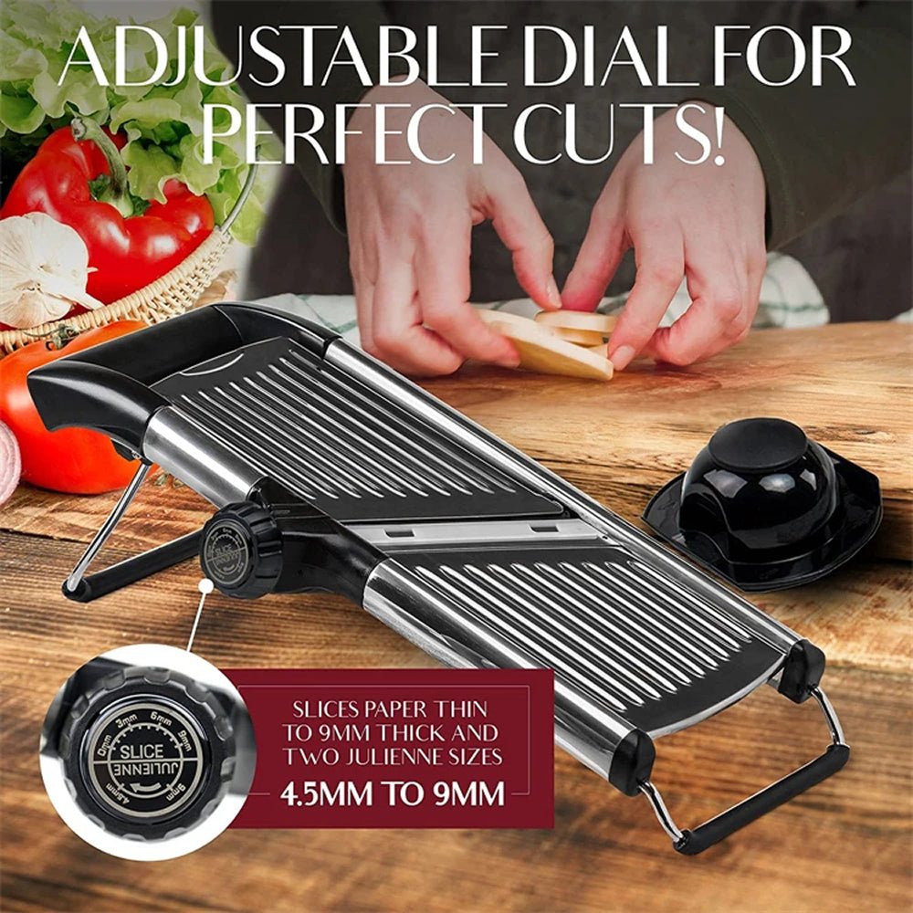 Mandoline Slicer with 6 Adjustable Settings and Safety Glove for Precise Vegetable Cutting - LofiMart