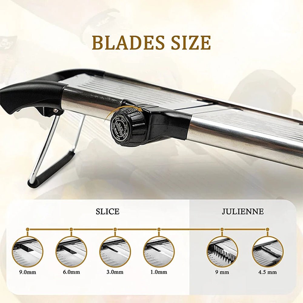 Mandoline Slicer with 6 Adjustable Settings and Safety Glove for Precise Vegetable Cutting - LofiMart