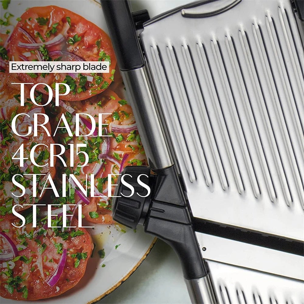 Mandoline Slicer with 6 Adjustable Settings and Safety Glove for Precise Vegetable Cutting - LofiMart