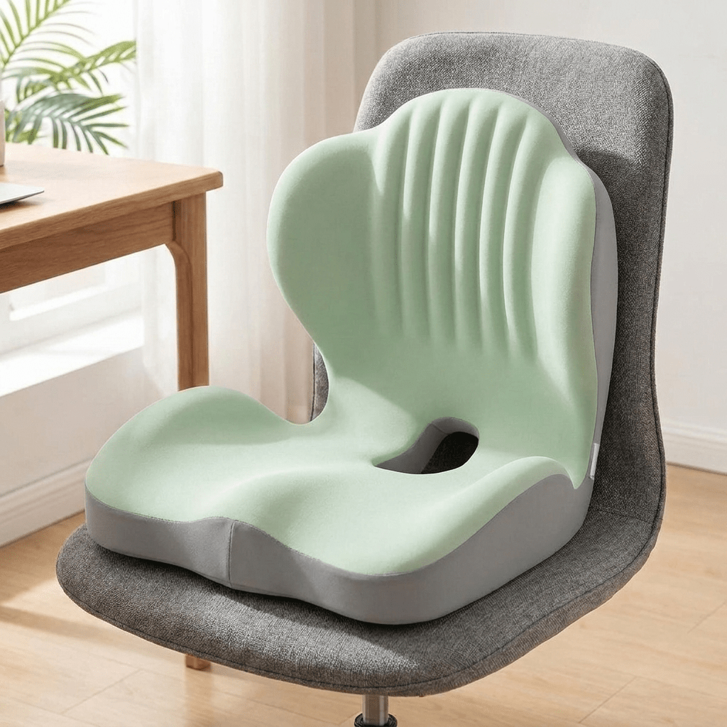 Memory Foam Seat Cushion with Contoured Support for Office Chairs and Car Seats - LofiMart