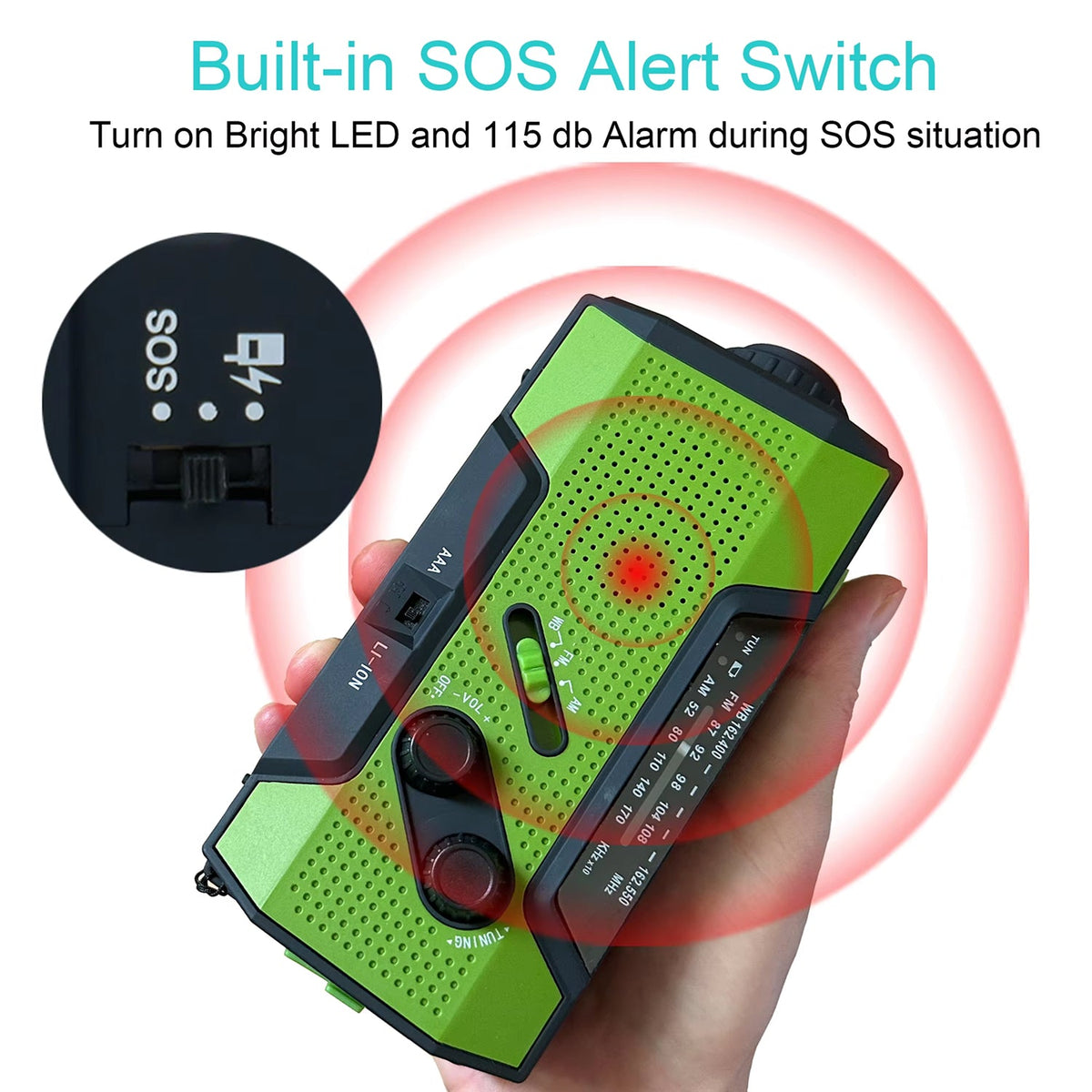 Multi-Purpose Emergency Radio with NOAA Weather Alerts - LofiMart