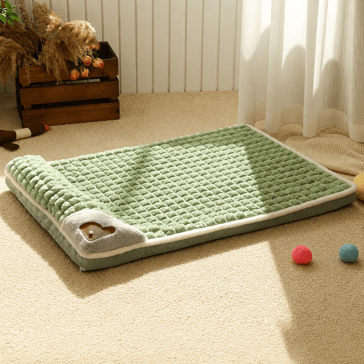 Orthopedic Memory Foam Pet Bed with Removable Washable Cover for Dogs and Cats - LofiMart
