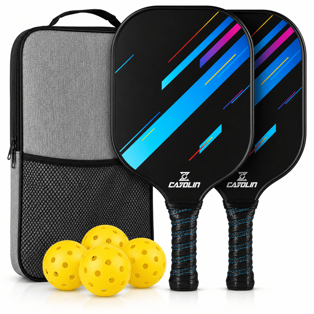 Pickleball Paddle Set with Lightweight Graphite Rackets and Cushioned Grip for Easy Play - LofiMart