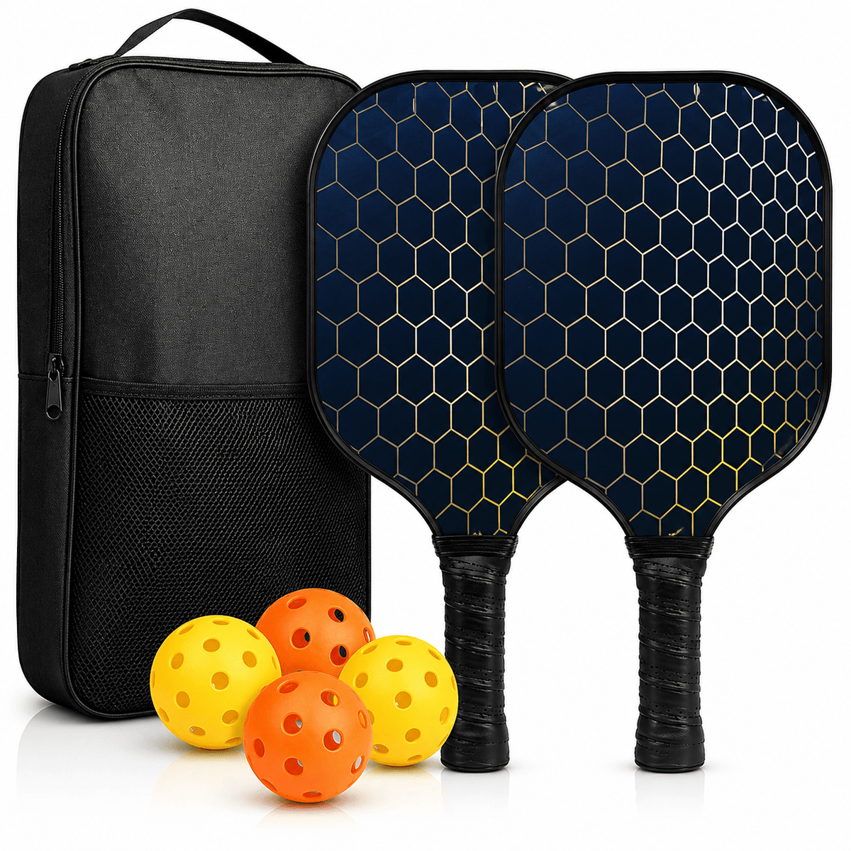 Pickleball Paddle Set with Lightweight Graphite Rackets and Cushioned Grip for Easy Play - LofiMart