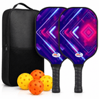 Pickleball Paddle Set with Lightweight Graphite Rackets and Cushioned Grip for Easy Play - LofiMart