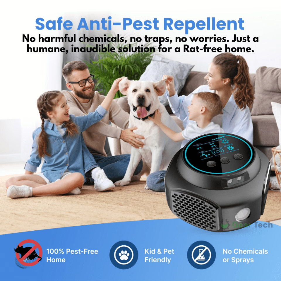 Plug-In Ultrasonic Rodent Repellent with Wide Coverage for Indoor and Outdoor Use - LofiMart