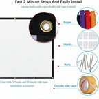 Portable 120 Inch Projector Screen with Anti-Crease Surface - LofiMart