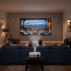 Portable 120 Inch Projector Screen with Anti-Crease Surface - LofiMart