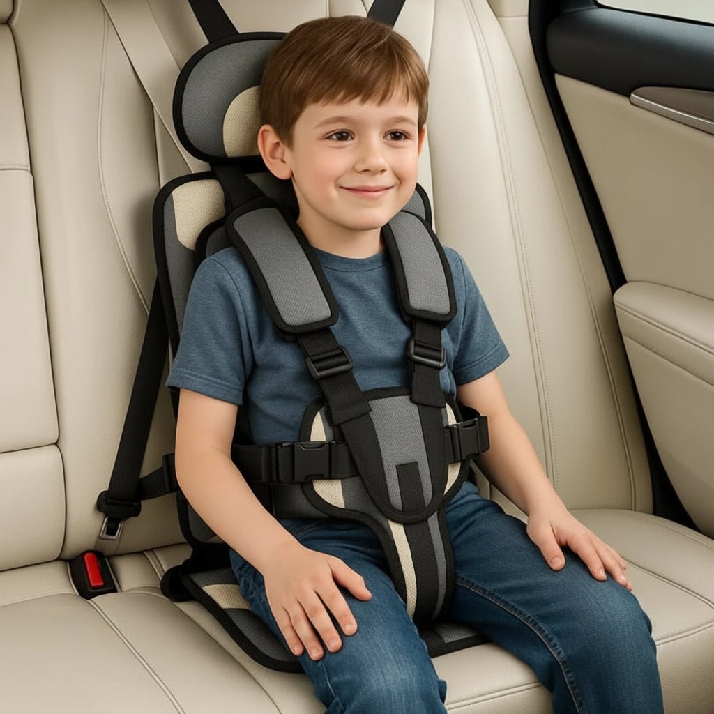 Portable Child Travel Safety Harness Booster Seat with 5-Point Harness and Quick Installation - LofiMart