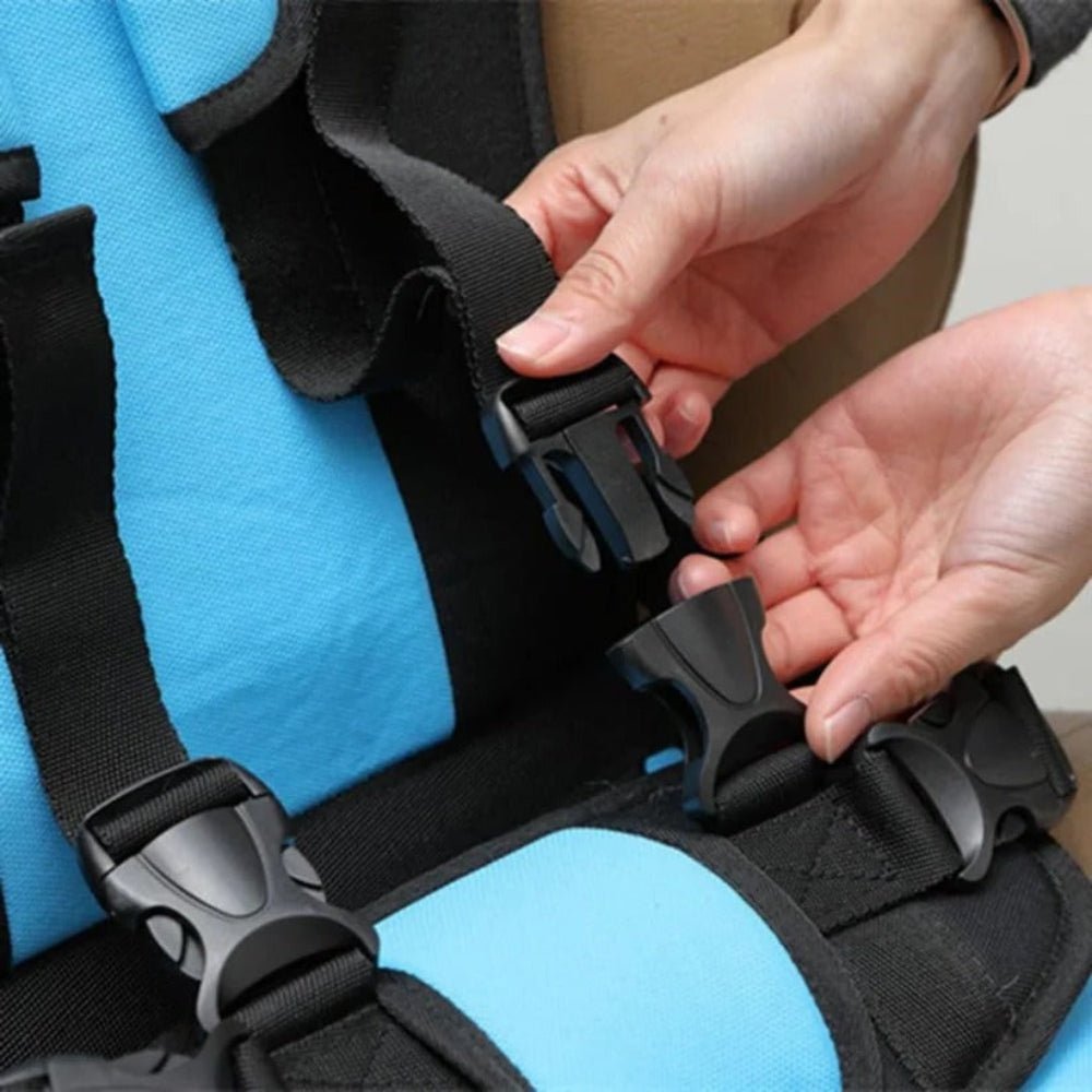 Portable Child Travel Safety Harness Booster Seat with 5-Point Harness and Quick Installation - LofiMart