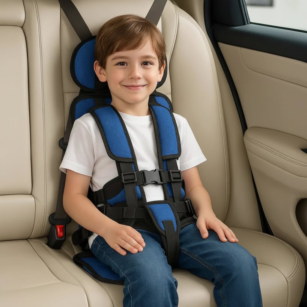 Portable Child Travel Safety Harness Booster Seat with 5-Point Harness and Quick Installation - LofiMart