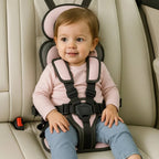 Portable Child Travel Safety Harness Booster Seat with 5-Point Harness and Quick Installation - LofiMart