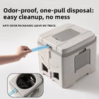 Portable Folding Camping Toilet with Stability Base and Integrated Bag Dispenser - LofiMart
