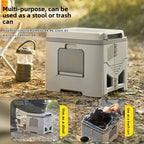 Portable Folding Camping Toilet with Stability Base and Integrated Bag Dispenser - LofiMart