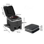 Portable Folding Camping Toilet with Stability Base and Integrated Bag Dispenser - LofiMart