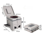 Portable Folding Camping Toilet with Stability Base and Integrated Bag Dispenser - LofiMart