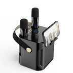 Portable Karaoke Speaker with 360° Surround Sound and Dual Wireless Microphones - LofiMart
