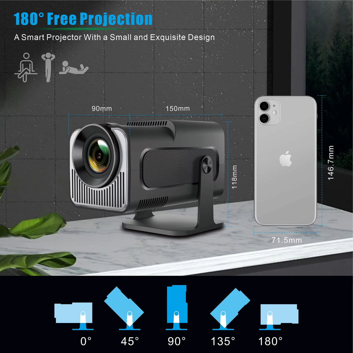 Portable Projector with Native 720P Resolution - LofiMart