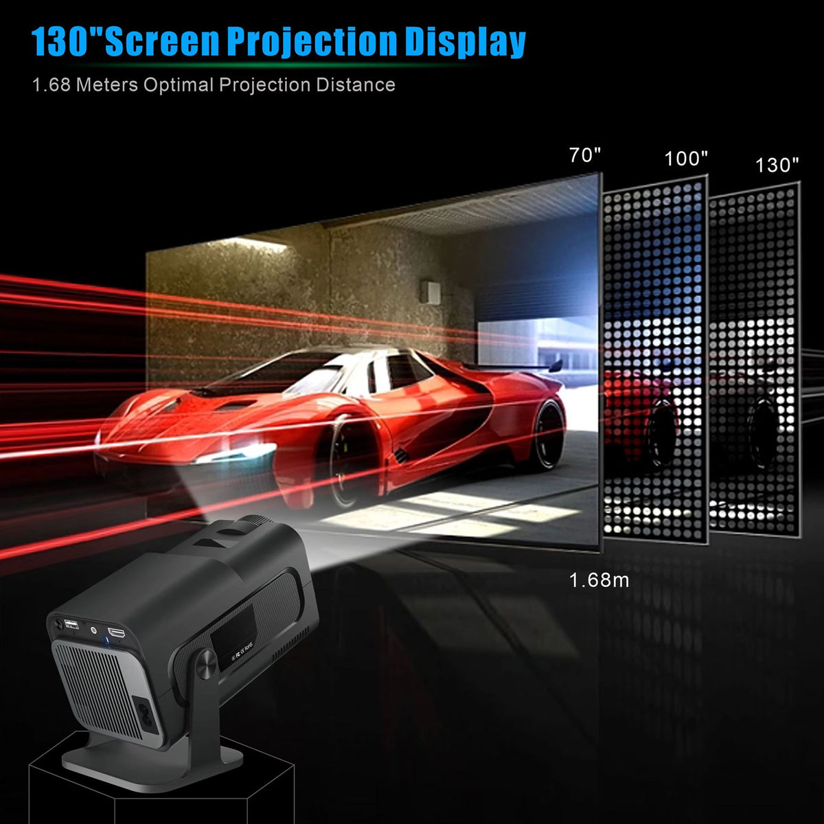 Portable Projector with Native 720P Resolution - LofiMart