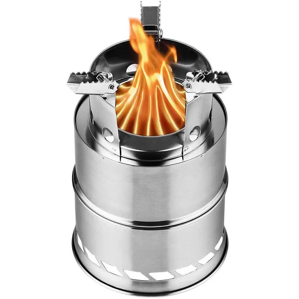 Portable Wood Burning Stove with Double-Wall Combustion for Outdoor Cooking - LofiMart