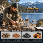Portable Wood Burning Stove with Double-Wall Combustion for Outdoor Cooking - LofiMart
