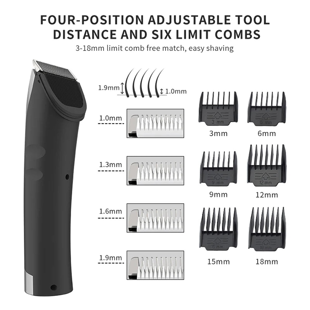Quiet Dog Clippers with Ultra-Quiet Motor and Titanium Ceramic Blades for Stress-Free Grooming - LofiMart