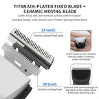 Quiet Dog Clippers with Ultra-Quiet Motor and Titanium Ceramic Blades for Stress-Free Grooming - LofiMart