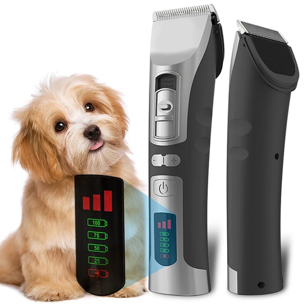 Quiet Dog Clippers with Ultra-Quiet Motor and Titanium Ceramic Blades for Stress-Free Grooming - LofiMart