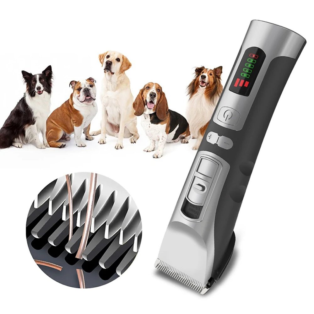 Quiet Dog Clippers with Ultra-Quiet Motor and Titanium Ceramic Blades for Stress-Free Grooming - LofiMart