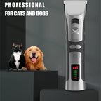 Quiet Dog Clippers with Ultra-Quiet Motor and Titanium Ceramic Blades for Stress-Free Grooming - LofiMart