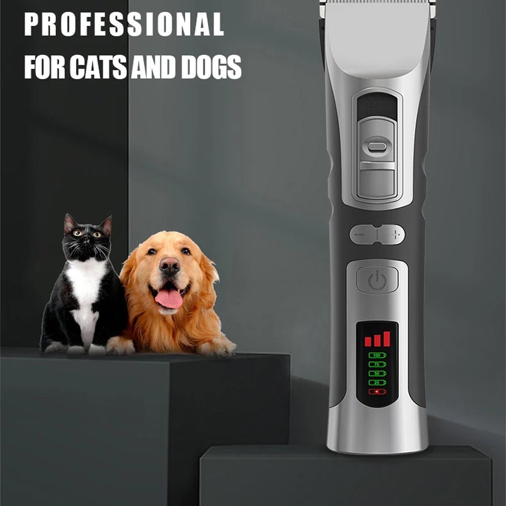 Quiet Dog Clippers with Ultra-Quiet Motor and Titanium Ceramic Blades for Stress-Free Grooming - LofiMart