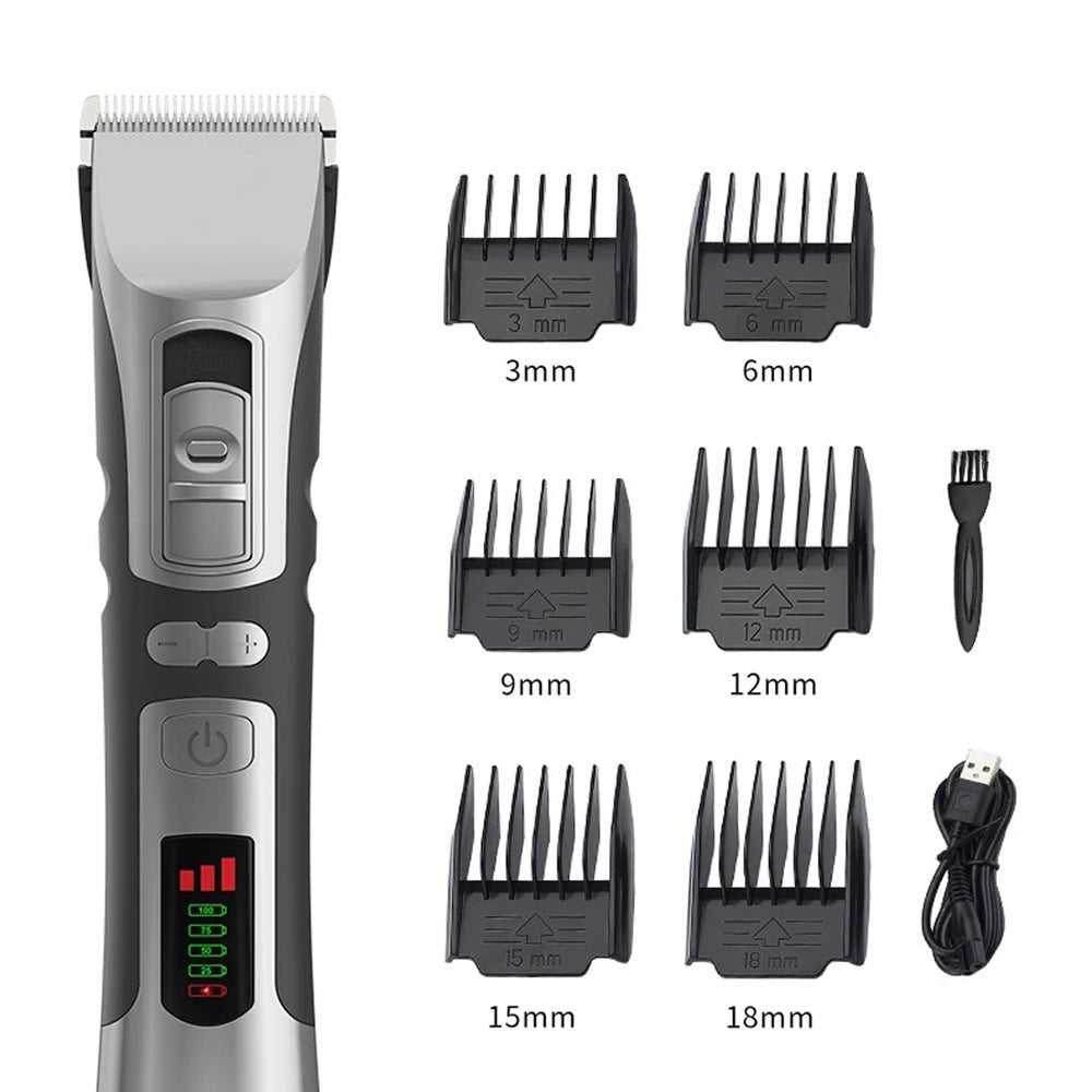 Quiet Dog Clippers with Ultra-Quiet Motor and Titanium Ceramic Blades for Stress-Free Grooming - LofiMart