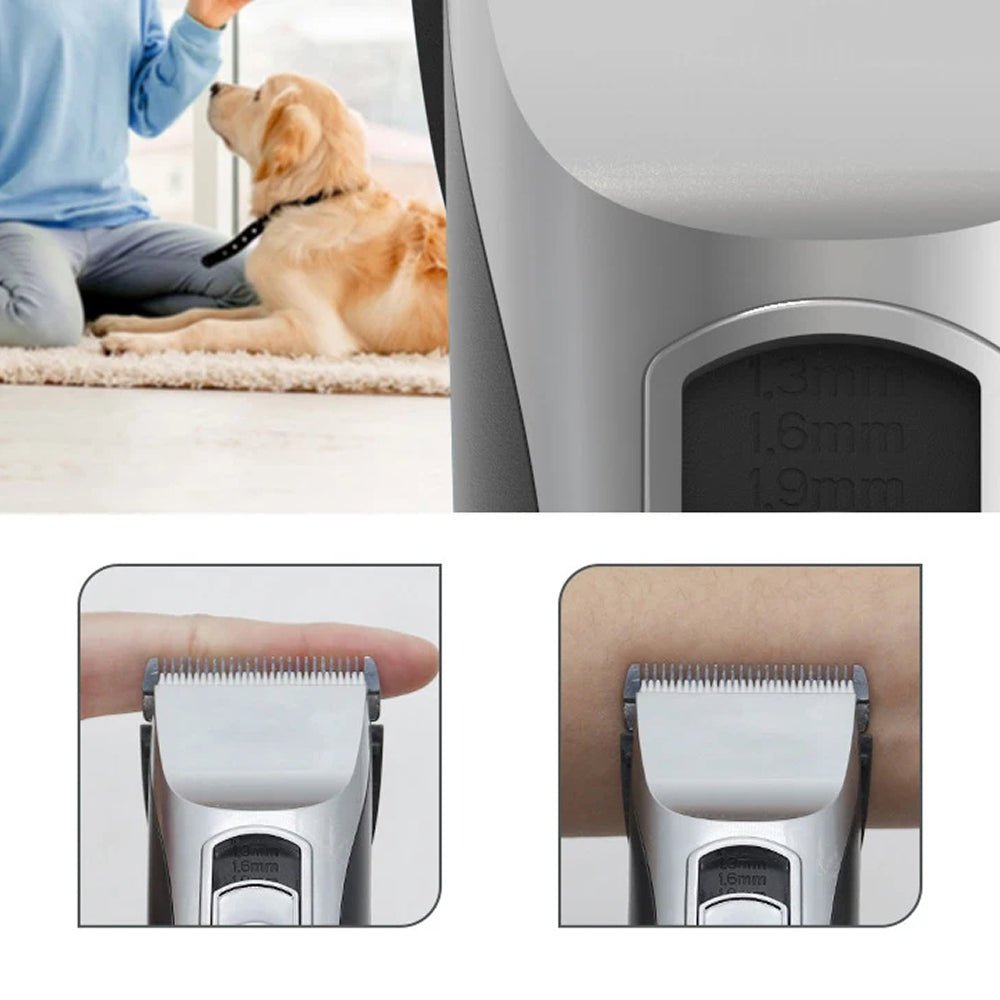 Quiet Dog Clippers with Ultra-Quiet Motor and Titanium Ceramic Blades for Stress-Free Grooming - LofiMart