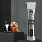 Quiet Dog Clippers with Ultra-Quiet Motor and Titanium Ceramic Blades for Stress-Free Grooming - LofiMart