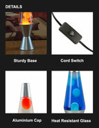 Retro Lava Lamp with Soothing Motion Wax Liquid for Relaxation - LofiMart
