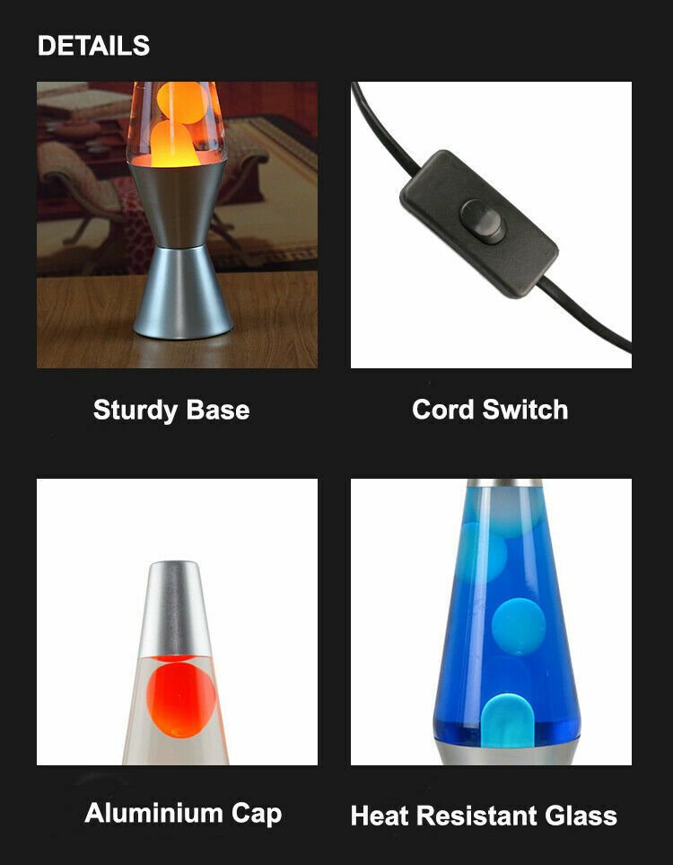 Retro Lava Lamp with Soothing Motion Wax Liquid for Relaxation - LofiMart