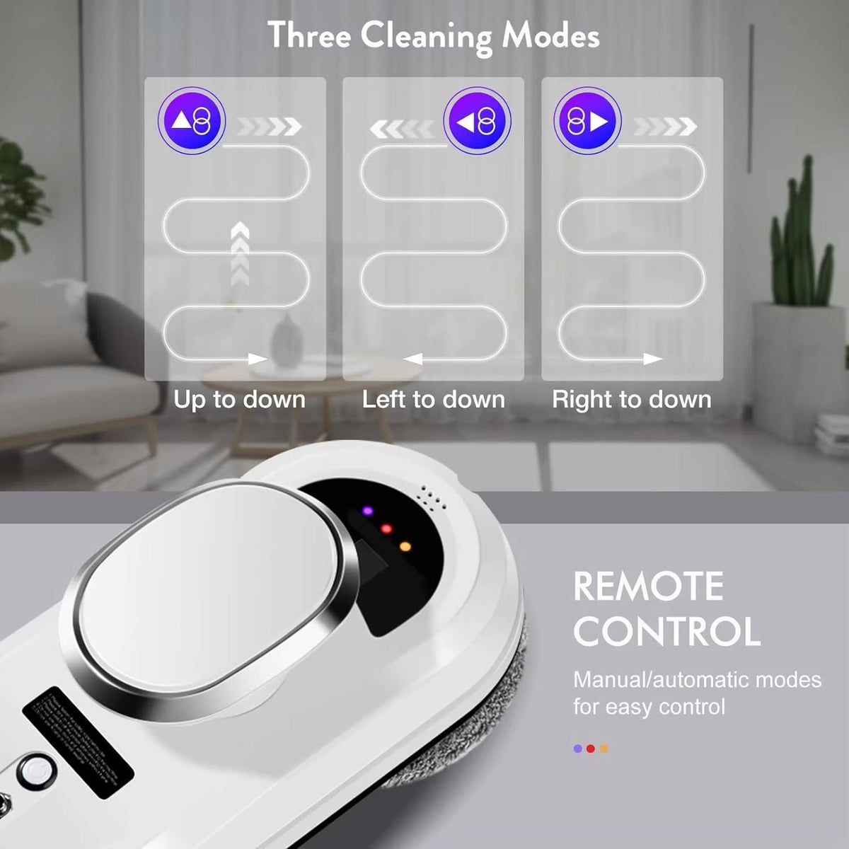 Robot Window Cleaner with 5600Pa Suction and AI Navigation for Streak-Free Glass - LofiMart