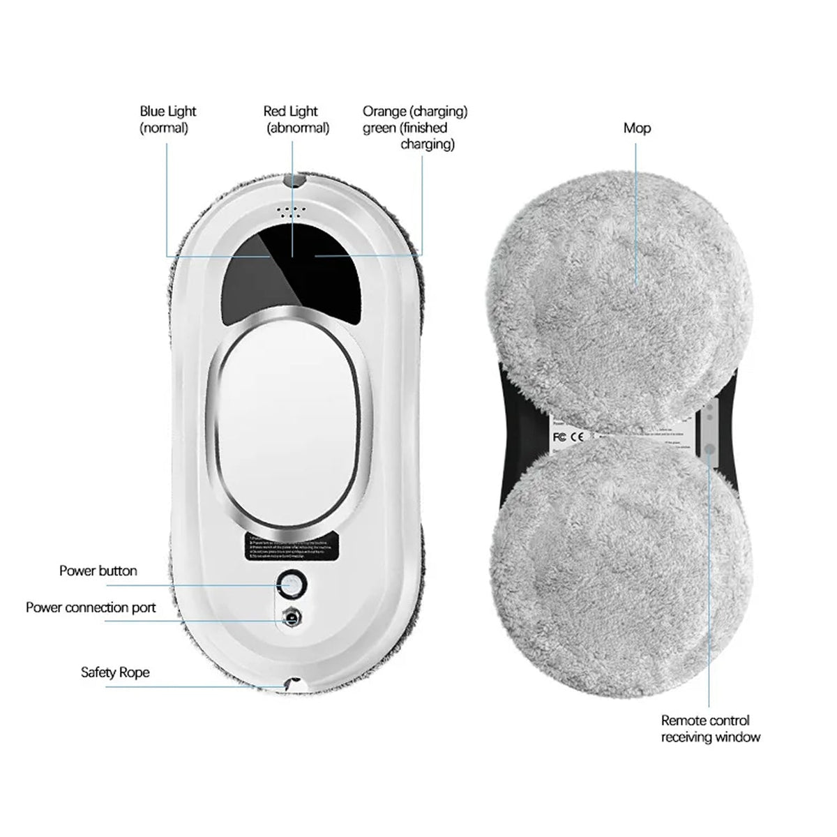 Robot Window Cleaner with 5600Pa Suction and AI Navigation for Streak-Free Glass - LofiMart